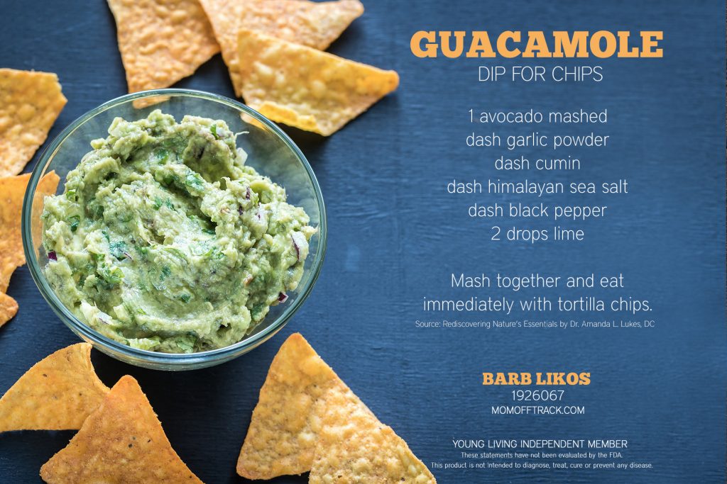 Best guacamole recipe ever because it gets a great punch from cooking with essential oils.