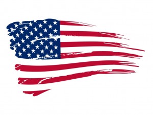 Worn American Flag