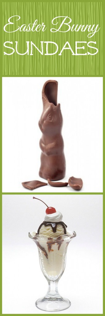 chocolate easter bunny sundaes