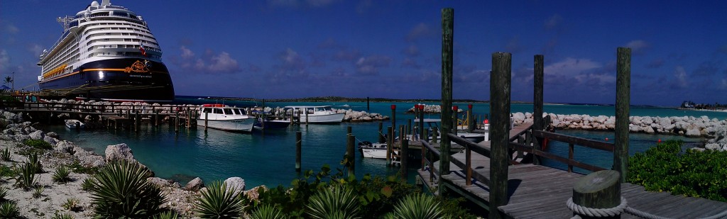 Disney Fantasy Ship at Dock in Castaway Cay