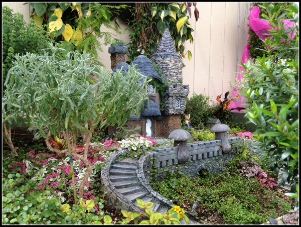 fairy garden with bridge