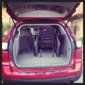 Chevy Traverse Trunk With Wheelchair