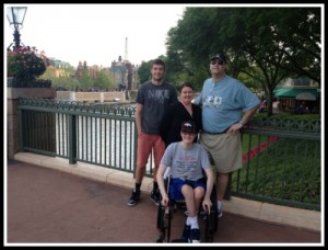 disney epcot family pose