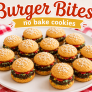 Mini burger-shaped no-bake cookies
