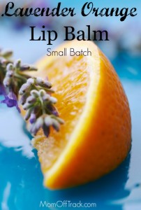 Easy, small batch lavender orange lip balm DIY. One of the best beginner essential oils recipes I've tried. Love the step by step photo tutorials and super creative way to use washi tape.