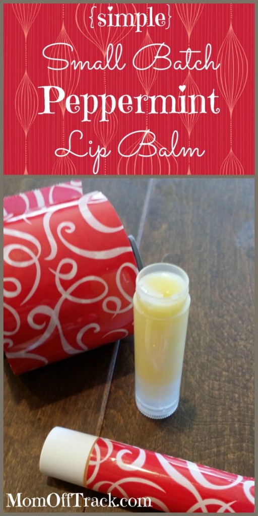 Peppermint lip balm in container