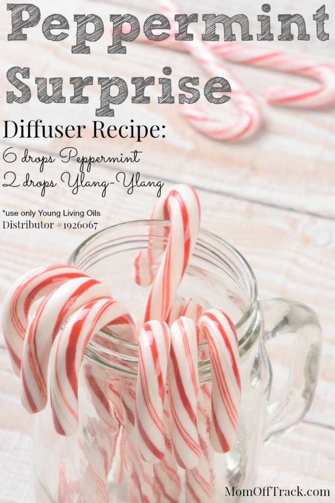 Nothing smells better or fresher than this peppermint surprise diffuser recipe with both ylang-ylang and peppermint essential oils. Just like a candy cane!