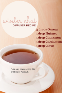 winter chai diffuser recipe