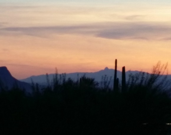 beautiful arizona pink sunset at ritz carlton dove mountain