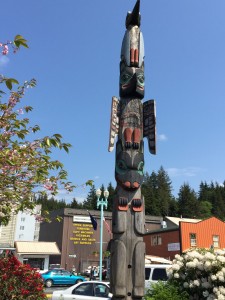 Beautiful Totem Poles all over Ketchikan Alaska