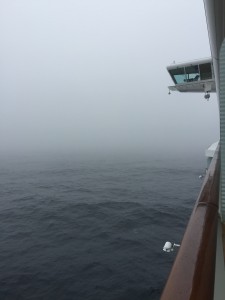 Alaskan Cruise Review: Foggy weather at sea