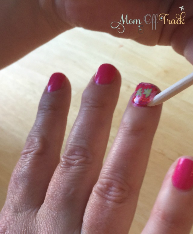 easiest way to remove jamberry nails-gently lift around edges with orange stick