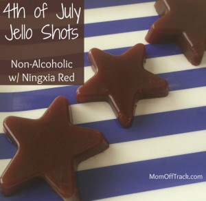 4th of July Jello Shots with Ningxia Red