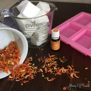 simple homemade DIY citrus soap ingredients