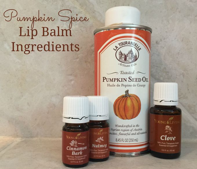 Cool pumpkin spice lip balm ingredients.  Perfect for Fall and really easy to make. 