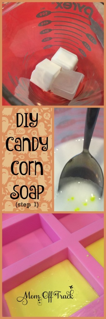 Follow these simple steps to learn how to make DIY Candy Corn Soap for Halloween or Fall. 