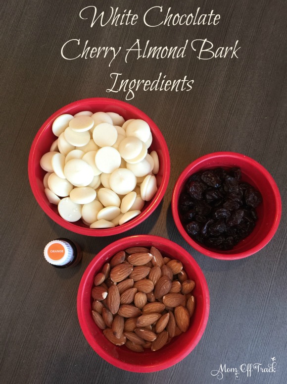 Everything you need to make amazing White Chocolate Cherry Almond Bark