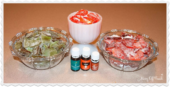 Delicious recipe and how to for cinnamon peppermint and orange hard candy with essential oils.