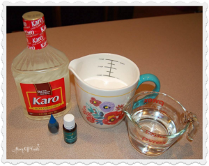Ingredients and how to for cinnamon peppermint and orange hard candy with essential oils.