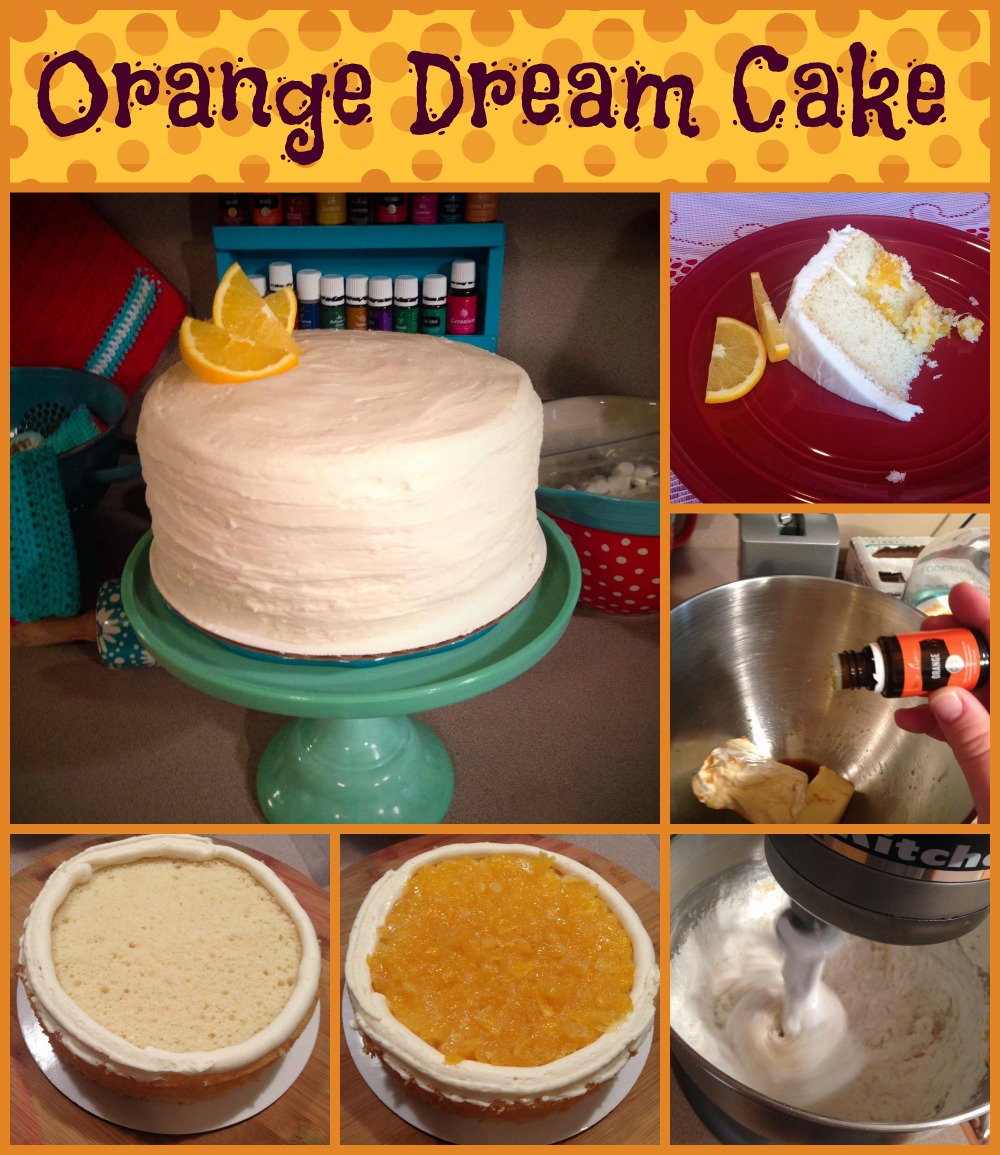 Orange Creamsicle Ice Cream Cake | Homemade Orange Ice Cream Cake