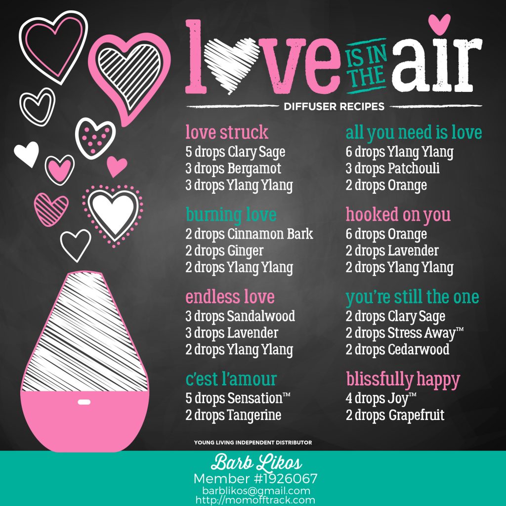 Valentines Day Diffuser Blends with Essential Oils