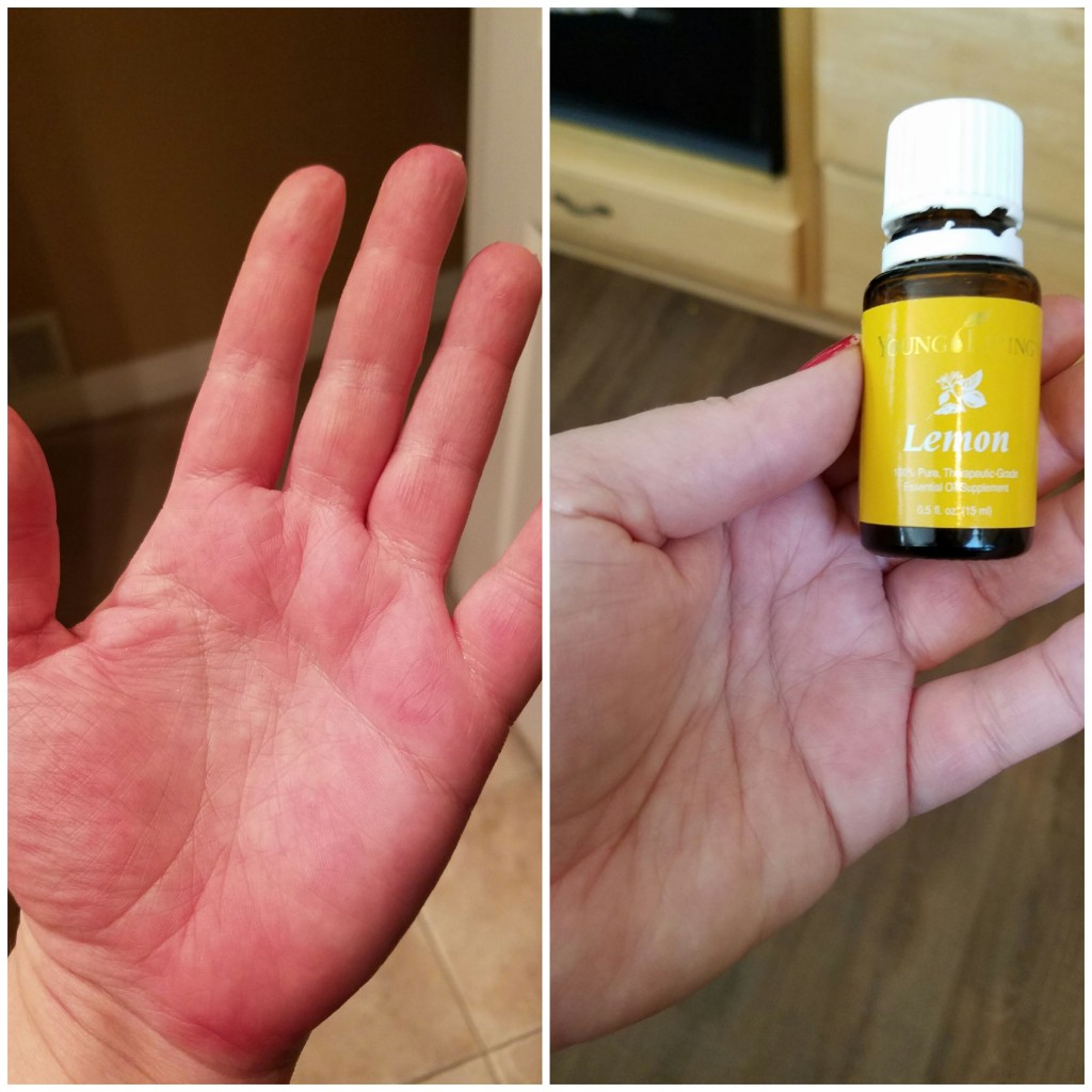 young living lemon oil removes beet stains on your hands