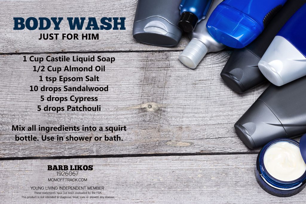 Great smelling DIY Body Wash for men using some awesome essential oils!