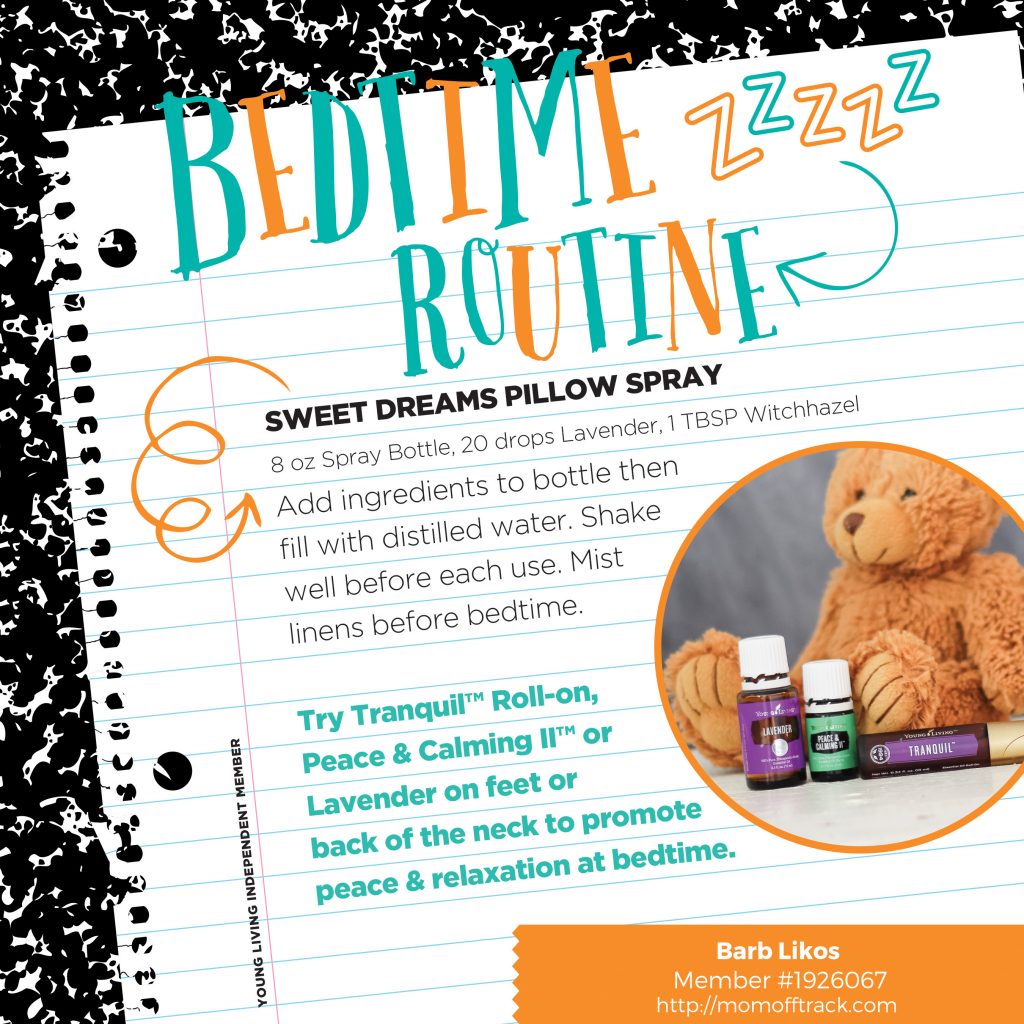 Essential oils can help you establish a bedtime routine for the school year