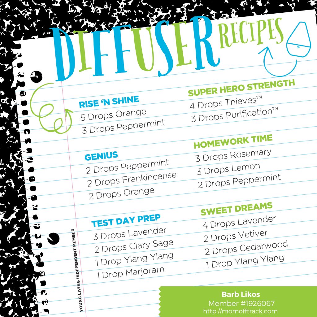 These back to school diffuser blend recipes will help get any school year off to the right start