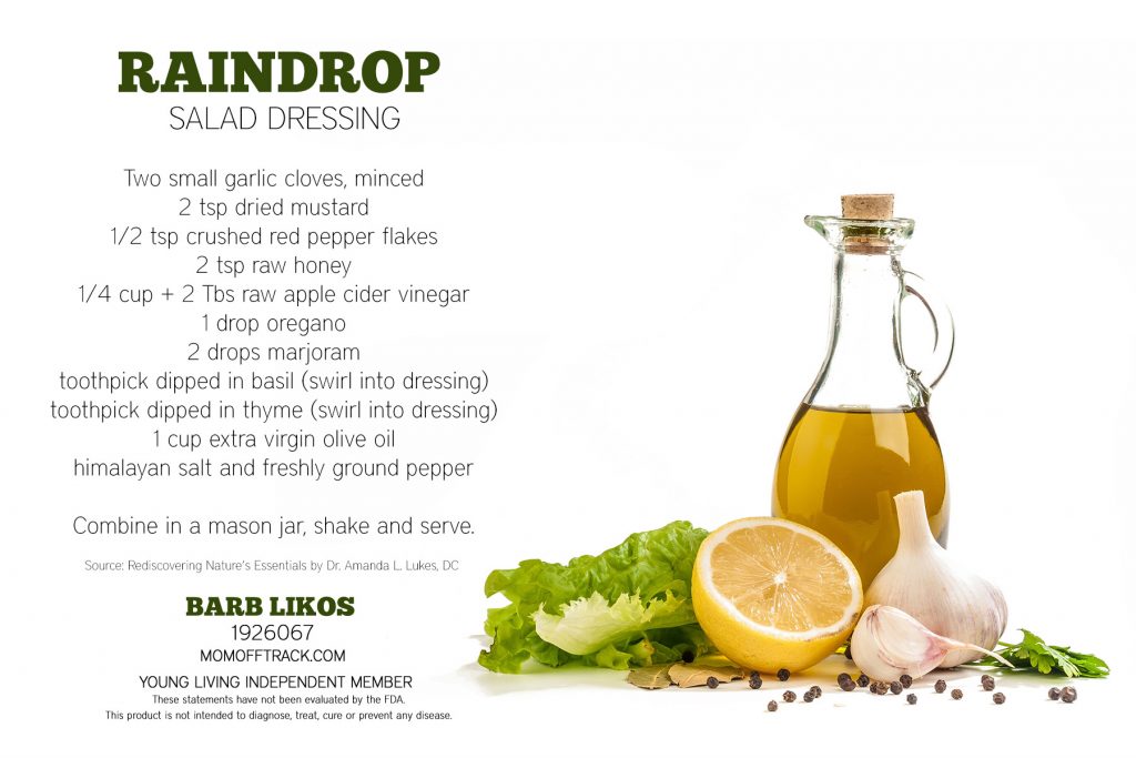 Love this salad dressing made with my favorite essential oils. 