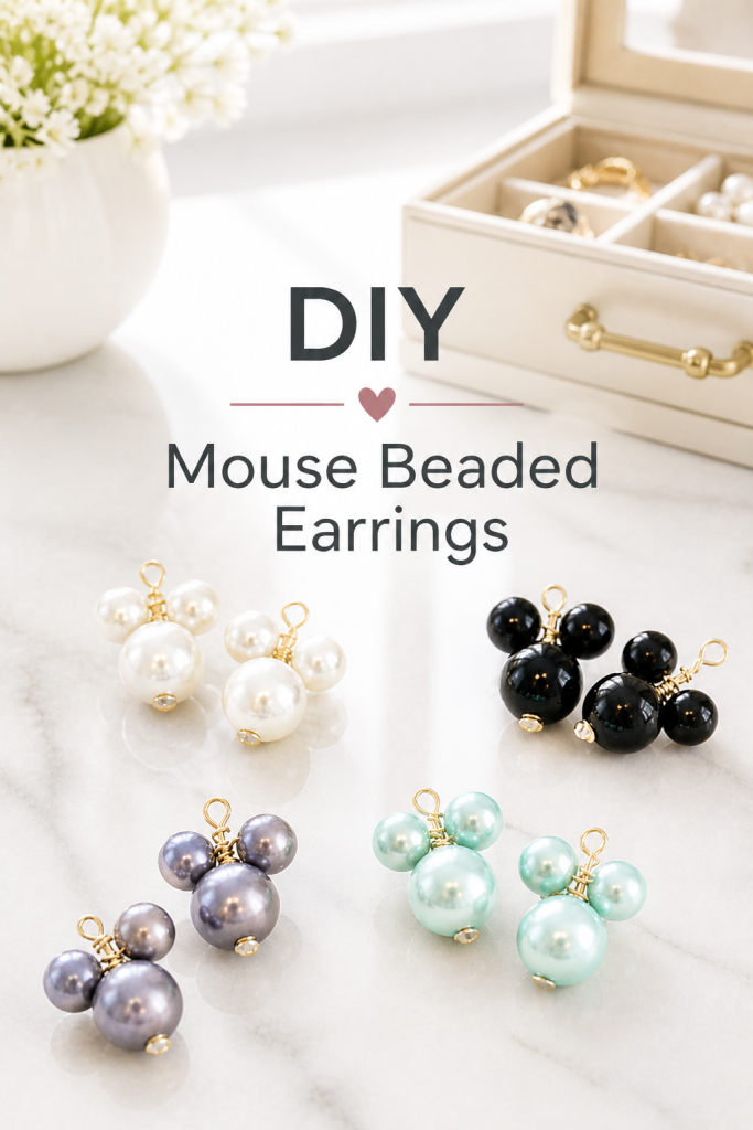 DIY Mouse Beaded Earrings