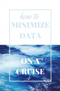 how to minimize data on a cruise