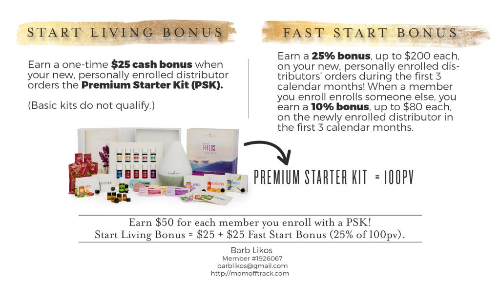 how much money do you make when you sell a young living premium starter kit