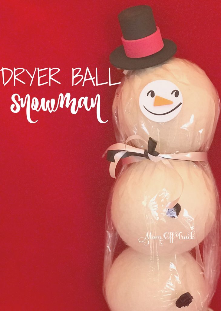 Cute Christmas Gifts with Essential Oils-Wool Dryer Ball Snowman