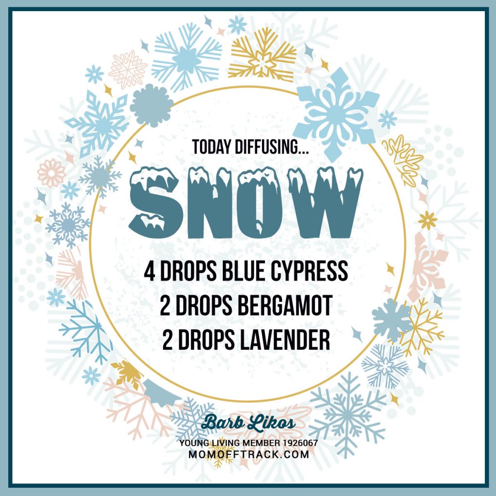 Great Winter Essential Oil Diffuser Recipe! Love SNOW.