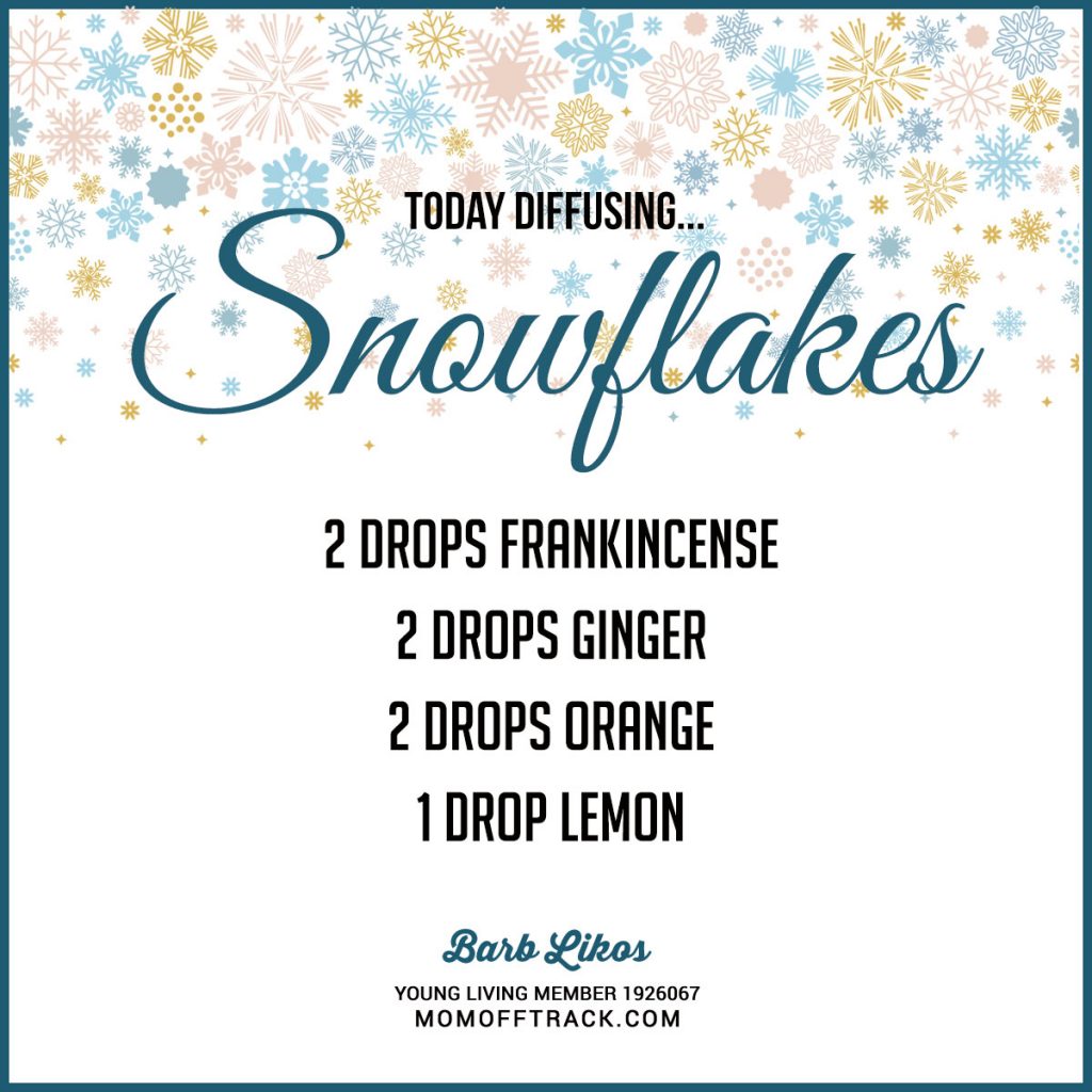 Great Winter Essential Oil Diffuser Recipe! Love SNOWFLAKES. 