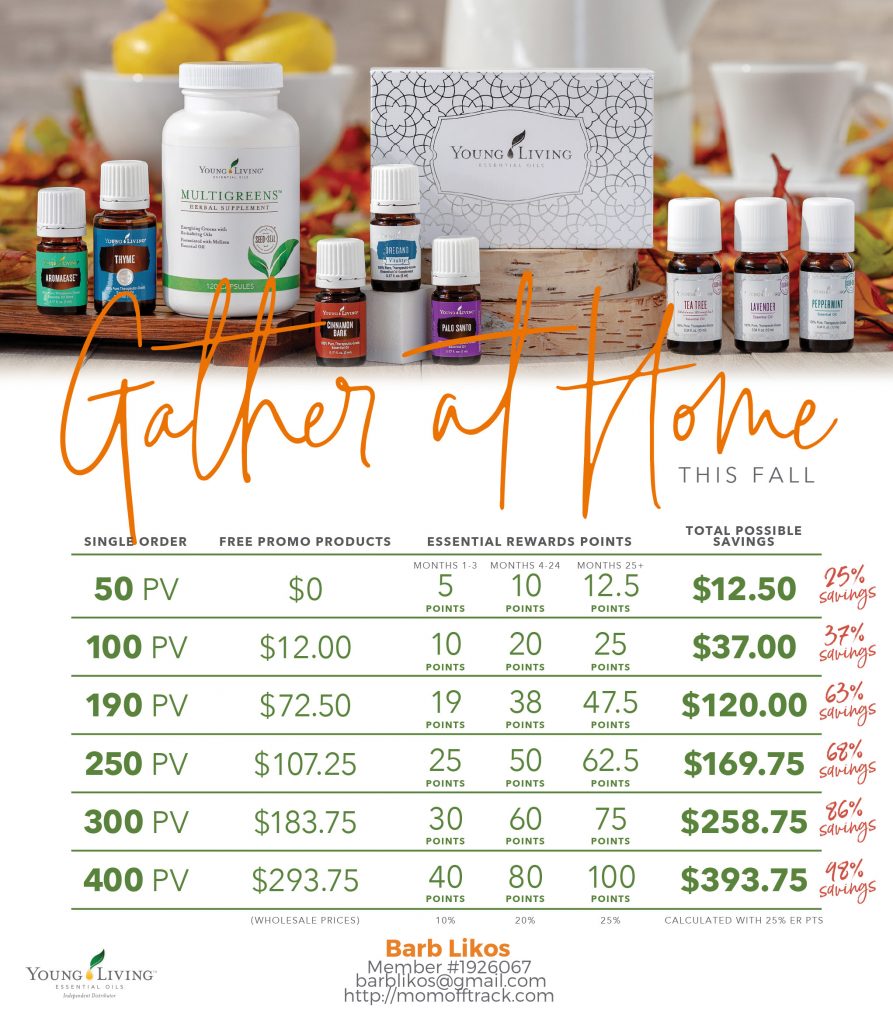 Young Living October 2018 Promotions