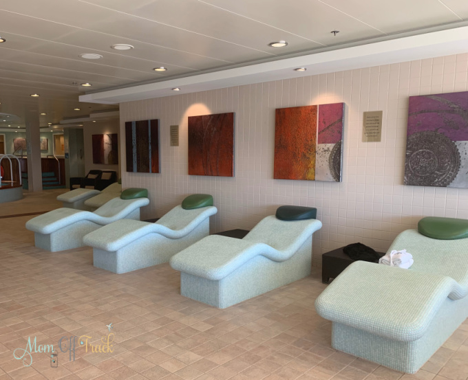 Norwegian Pearl Thermal Suite heated stone loungers 